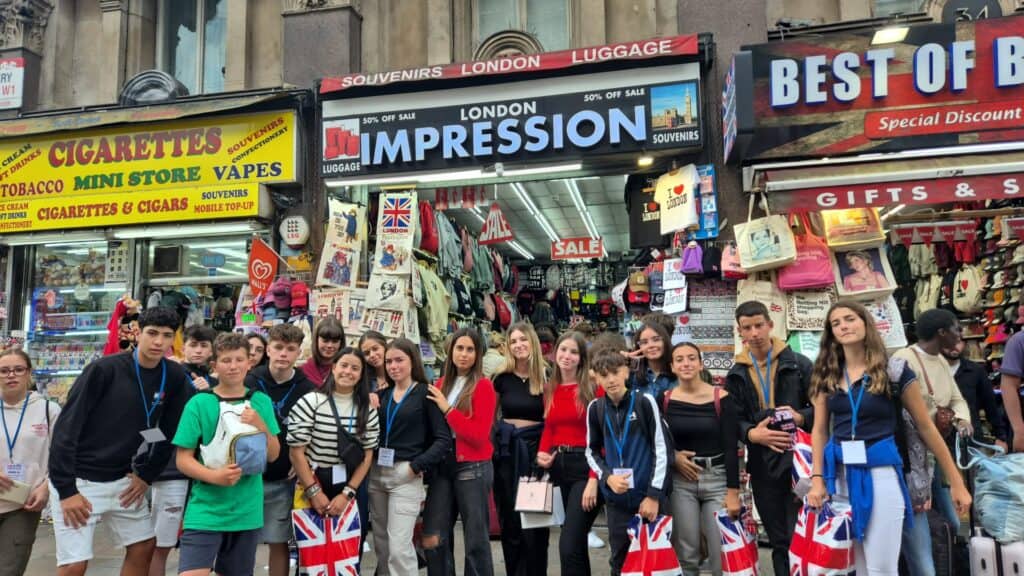 A group of international students on the Ringwood Summer Camp, on an excursion to London