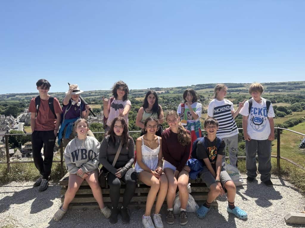 A group of Spanish and Ukraine at our summer camp in drudge door