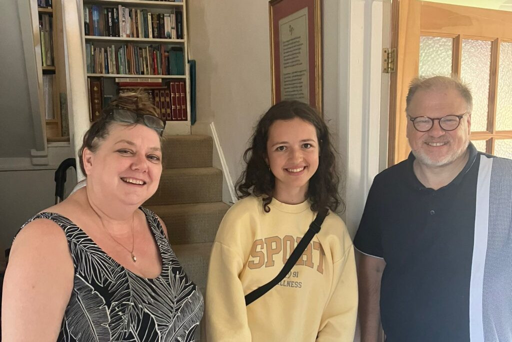 A couple ready to Become a Host and welcome a new student to their home in London.
