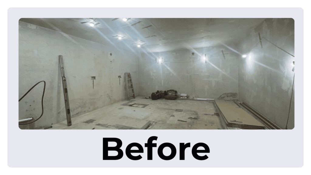 Original bank vault before transformation at UKG Learning in Ringwood