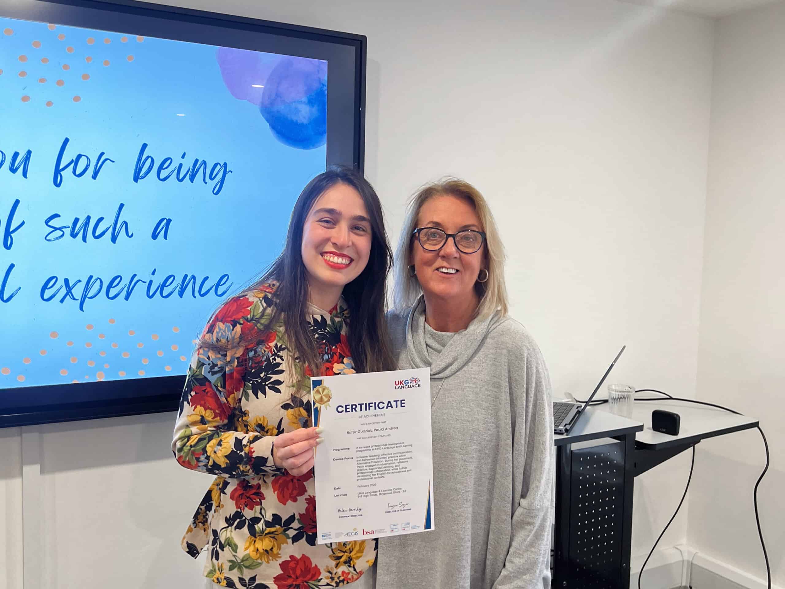 International students learning English at UKG Language and Learning school during its first 1 year